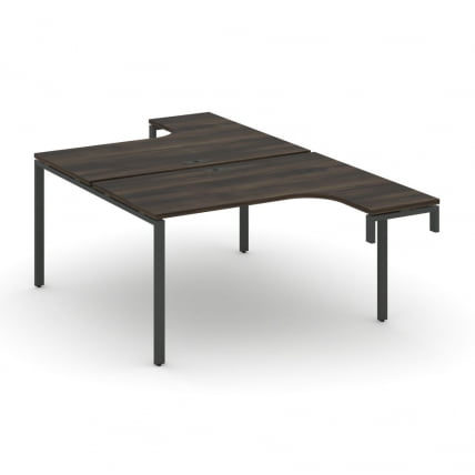 Рабочая станция-надставка на опорные тумбы CONCEPT CN.DSAN-002 Дуб Мали Черный_0