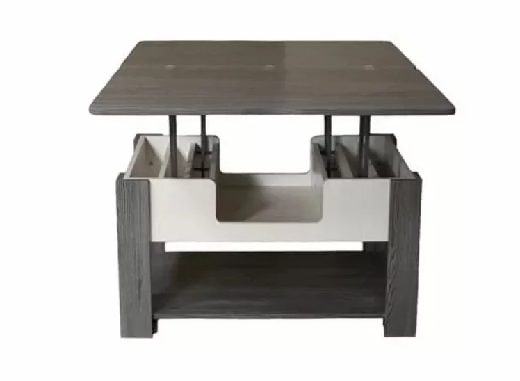 Стол-трансформер раскладной Стэп-4 Ясень черный Бодега белый_2