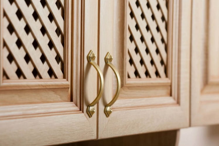 Шкаф кухонный 400 с решеткой Кантри ЛД 235.223.000 Сономе эйч светлая_3