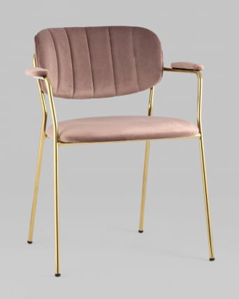 Стул кухонный Кэрол с подлокотниками Пыльно-розовый_8