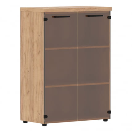 Шкаф со стеклянными дверьми и топом Torr LUX TMC 85.2 Дуб Бофорд_0