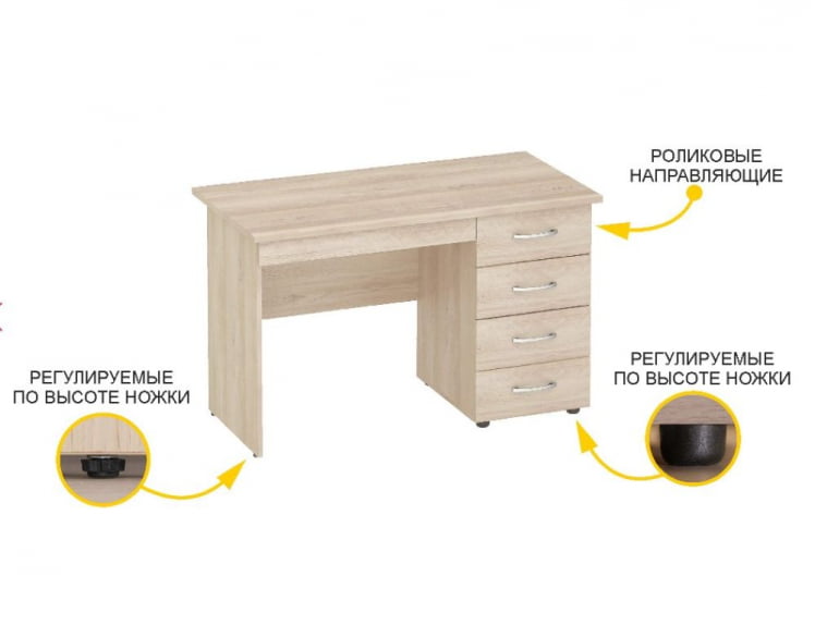 Стол с ящиками (лев/прав) Альфа 64.110_2