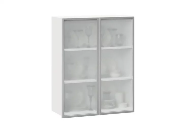 Шкаф кухонный 800 высокий со стеклом Шервуд ЛД 281.461.000.129 Белый_0