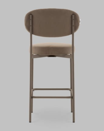 Стул Полубарный Бриф DD ПБ велюр капучино каркас капучино муар_4