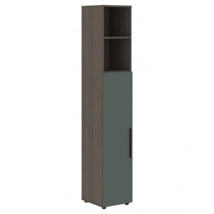 Шкаф-колонка с глухой средней дверью (левый) VELION VHCS 40.6 L Нефрит Дуб Сильвер_0