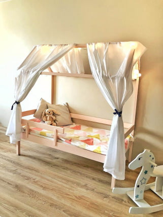 Кровать-домик RooRoom кд-11Р Розовый_1