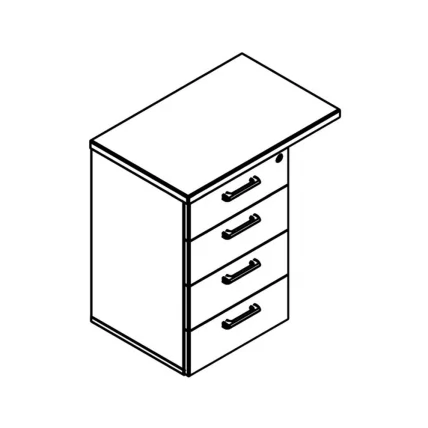 Тумба приставная XLC-4D.2 Дуб Сонома_1