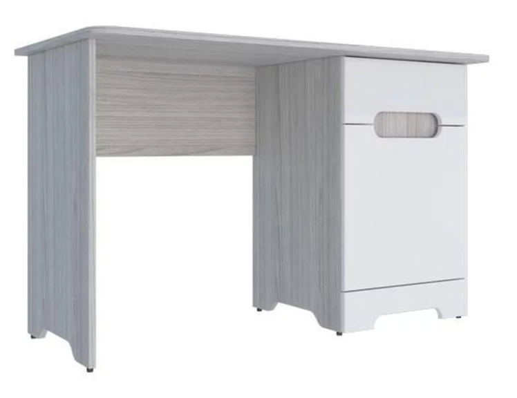 Стол Палермо-3 Юниор Ясень шимо светлый Белый глянец_0