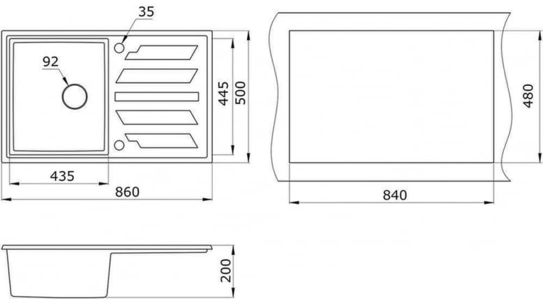 Кухонная мойка GRANULA 8601 Арктик_2