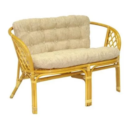 Диван Багама 2х местный, подушки светлые Bahama7 коньяк_0