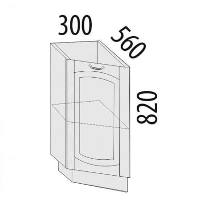Стол торцевой левый (без столешницы) 06.65.1_1