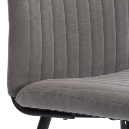 Стул обеденный Monte Carlo флок , 50х55х93, серый/черный, 29_7