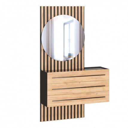 Прихожая Неаполь №1 Черный Дуб Золотой_5