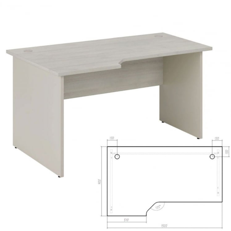 Стол эргономичный левый New Line NLN36315521 Дуб шамони светлый_1