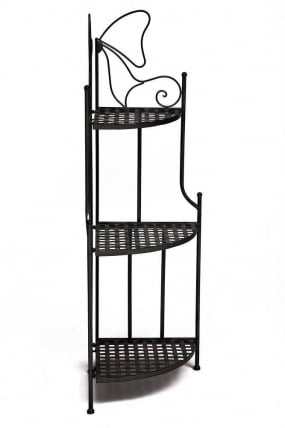 Этажерка угловая Secret De Maison 003 стальной сплав, 36х36х120см, черный_1