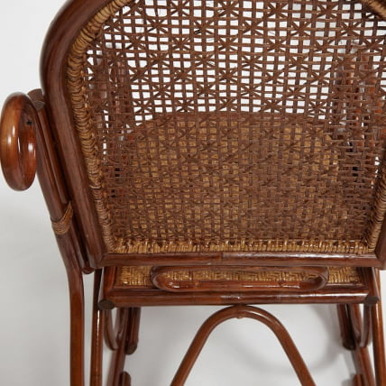 Кресло-качалка MILANO (разборная) / без подушки / ротанг top quality, 58x136x103 см, Pecan (орех)_7