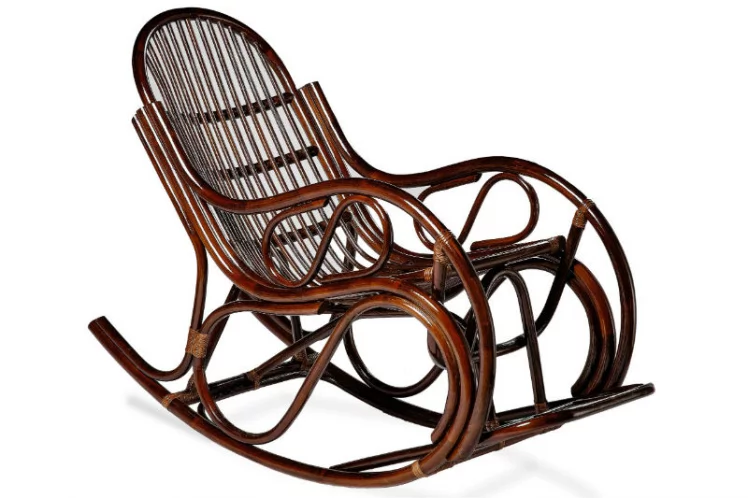 Кресло - качалка с толстой или тонкой подушкой 05/04 молочный шоколад_2