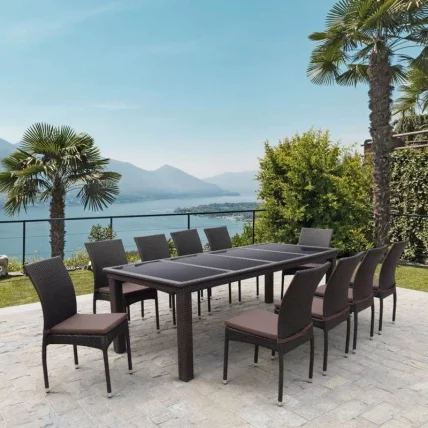 Комплект плетеной мебели T438/Y380A-W53 Brown 10PCS_0