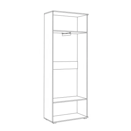 Шкаф для одежды Куба 13.136 Дуб сонома-белый премиум_2