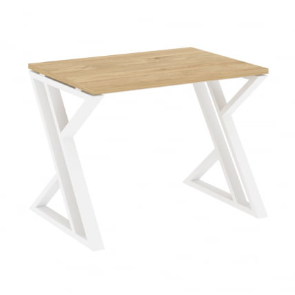 Стол рабочий LOFT VR.L-SRZ-1.7 Металл белый Тиквуд светлый_0