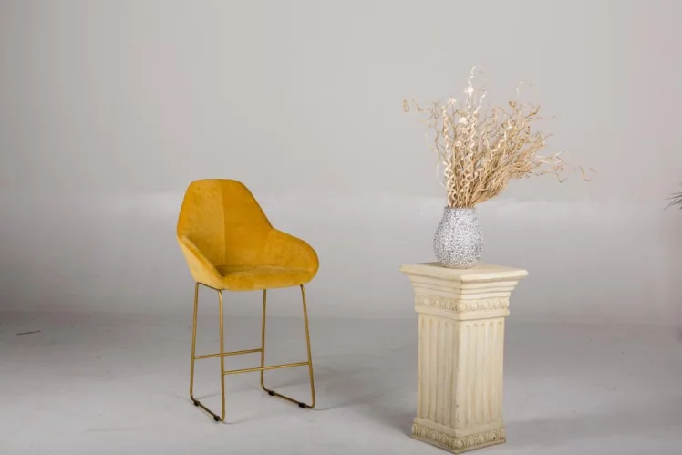 Стул полубарный Kent Розов/Линк Золото_3