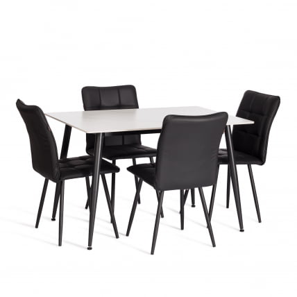 Стул обеденный Bari LT, экокожа, черная, 41х55х89 см_5