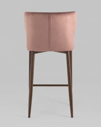 Полубарный стул Матео ножки дерево велюр Пыльно-розовый_3
