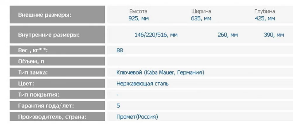 Депозитная ячейка DB-6/3S_1