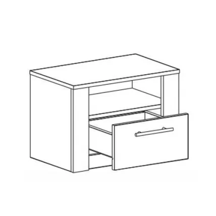 Тумба прикроватная Элана №6 Бодега Белая/Сандал матовый Белый_1