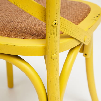 Стул CROSS (mod.CB2001) дерево береза, 49.5*53.5*87, античный желтый_7