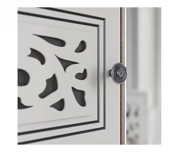 Шкаф четырехстворчатый Мадлен 06 Дуб сонома светлый Ясень белый Золото_2