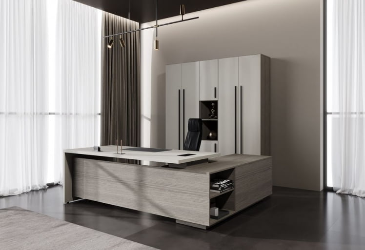 Кабинет руководителя VELION №1 Аметист Дуб Сильвер_0