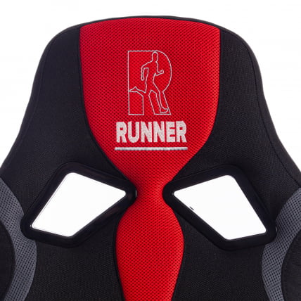 Кресло RUNNER ткань, черный/красный, 2603/ 08/ 12_7