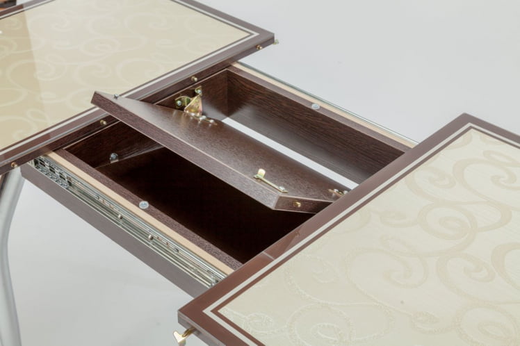 Стол обеденный Аспен КЗ(6195) венге,завитки крем_2