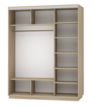 Шкаф-купе трехдверный Экспресс Трио Элемент 1800х2200х Ясень шимо светлый / 1800х2200h_1