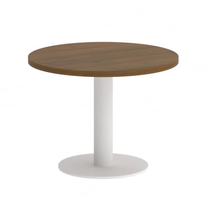 Стол журнальный круглый HOME OFFICE VR.SP-5-60.1G Орех Гварнери/Белый металл_0