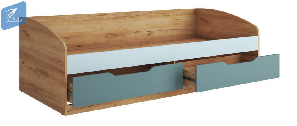 Кровать-тахта RICH КР-002 Мята/Сумеречный голубой/дуб крафт золотой_2