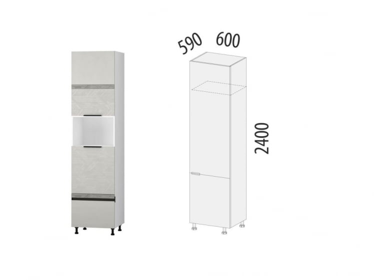 Пенал кухонный (лев/прав) Бостон 104.76_4