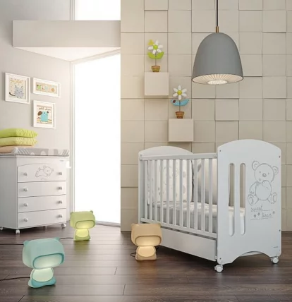 Кровать Micuna Sweet Bear 120x60 White с матрацем CH-620_1