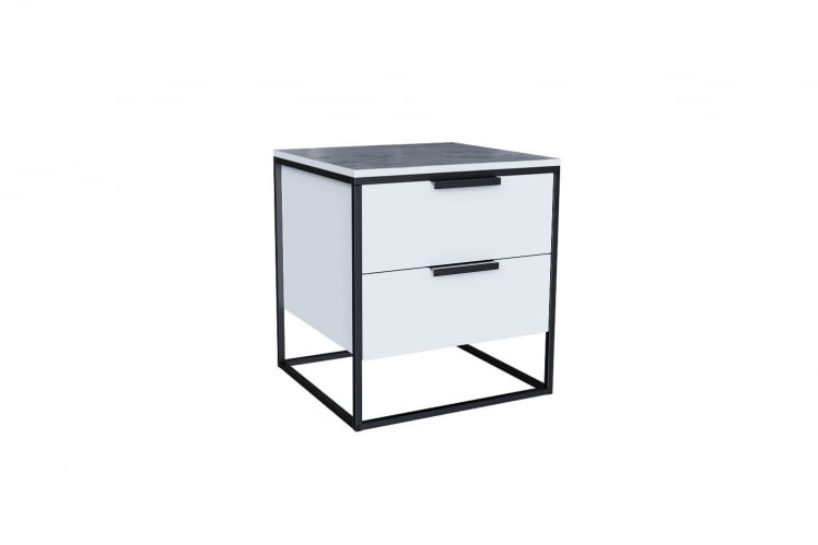 Тумба прикроватная Норд ЛД.677.020.000 Белый/Статуарио_0