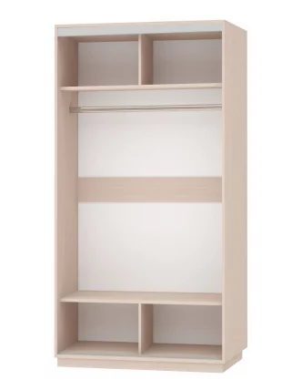 Шкаф-купе двухдверный Экспресс Хит Орхидея белая/Белый снег_1