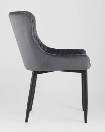 Стул мягкий Ститч велюр (Серый)_4