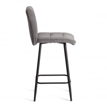 Полубарный стул Medeo/Медео велюр, серый, 29, 42х56х102 см_1