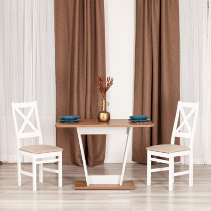 Стол обеденный TIBI нераздвижной ЛДСП, 68,6 х 110 х 75 см, Дуб Канзас/Пепел_6