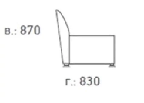 Euroforma Европа 3-х местный диван Ecotex 3012 (коричневый)_77701_2