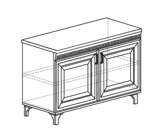 Тумба многоцелевого назначения Марлен 497 Кремовый белый Патина_1
