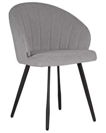 Стул обеденный DOBRIN NAOMI (ЭМАЛЬ ЧЕРНЫЙ МУАР велюр Catania Smoke)_0