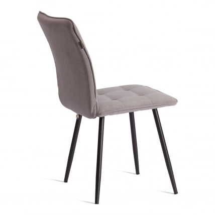 Стул обеденный Bari LT, велюр, серый/черный, 29, 41х55х89 см_2