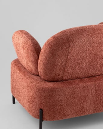 Кресло Кэнди ткань с подлокотниками букле коралловый_2