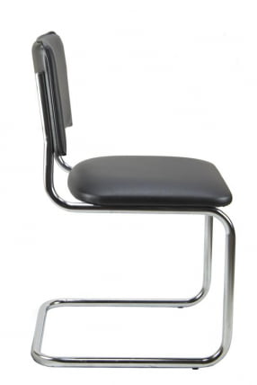Стул Сильвия 02S Черный/Металл Хром гальв._1